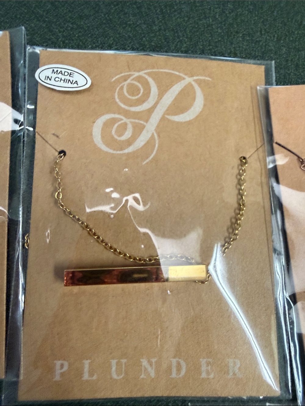 Plunder Gold Tone Mixed Pendant Necklace Set - Picture 3 of 8